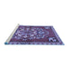 Sideview of Machine Washable Persian Blue Traditional Rug, wshtr2525blu