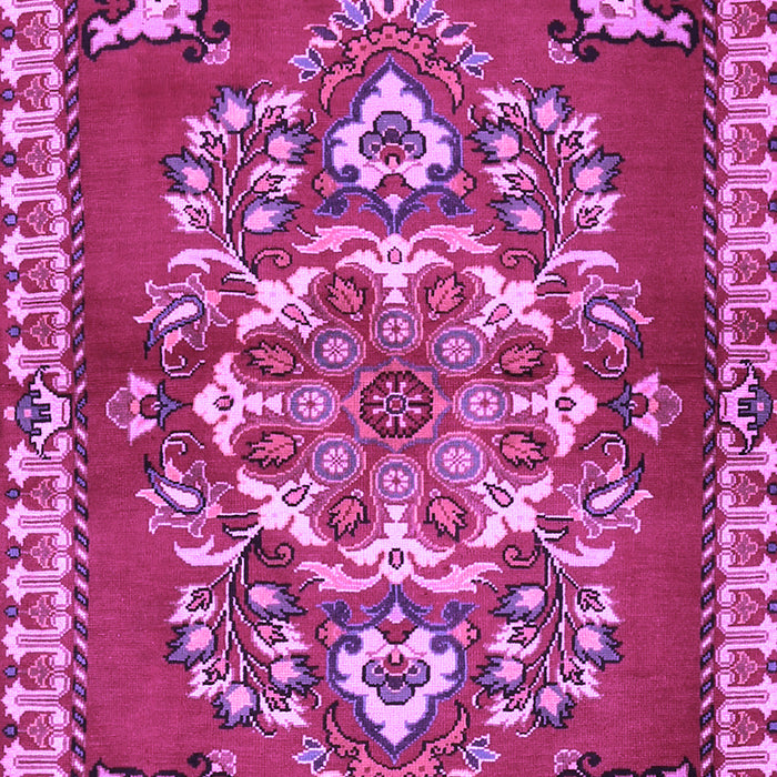 Machine Washable Persian Purple Traditional Area Rugs, wshtr2525pur