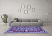 Machine Washable Persian Blue Traditional Rug in a Living Room, wshtr2525blu