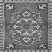 Round Machine Washable Persian Gray Traditional Rug, wshtr2525gry