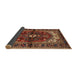 Sideview of Traditional Saffron Red Persian Rug, tr2526