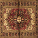 Square Machine Washable Persian Brown Traditional Rug, wshtr2526brn