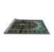 Sideview of Machine Washable Persian Light Blue Traditional Rug, wshtr2526lblu