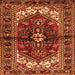 Serging Thickness of Persian Orange Traditional Rug, tr2526org