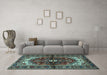 Machine Washable Persian Light Blue Traditional Rug in a Living Room, wshtr2526lblu