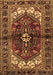 Machine Washable Persian Brown Traditional Rug, wshtr2526brn