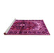 Sideview of Machine Washable Persian Pink Traditional Rug, wshtr2526pnk