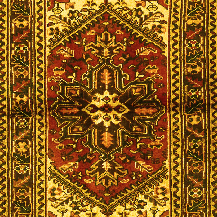 Machine Washable Persian Yellow Traditional Rug, wshtr2526yw