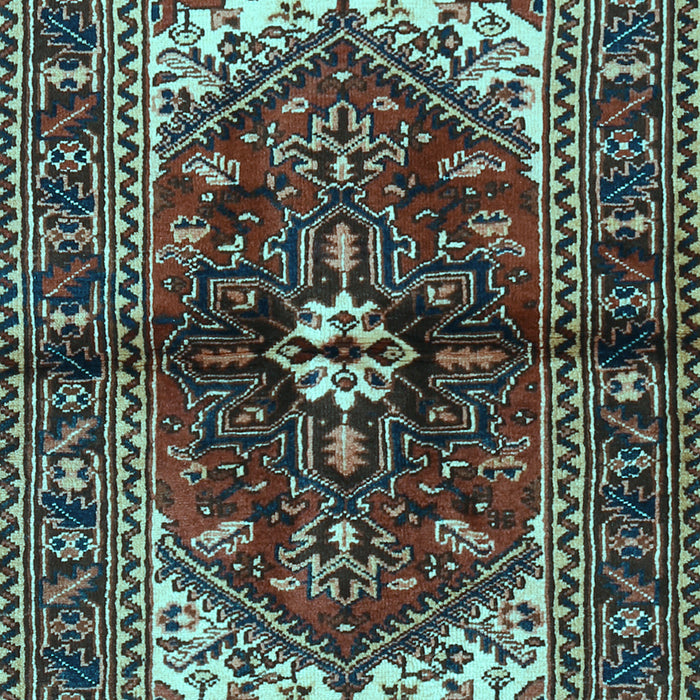 Machine Washable Persian Light Blue Traditional Rug, wshtr2526lblu