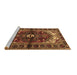 Sideview of Machine Washable Persian Brown Traditional Rug, wshtr2526brn