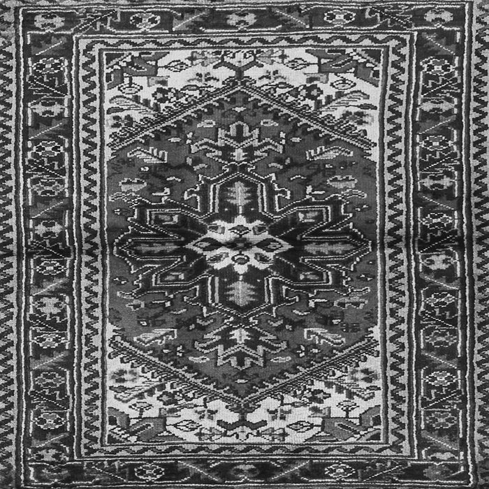 Round Machine Washable Persian Gray Traditional Rug, wshtr2526gry