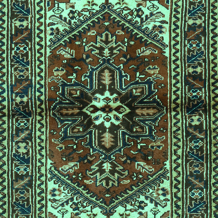 Machine Washable Persian Turquoise Traditional Area Rugs, wshtr2526turq