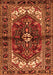 Serging Thickness of Machine Washable Persian Orange Traditional Area Rugs, wshtr2526org