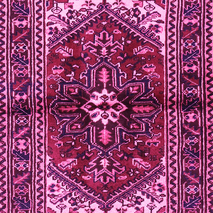 Machine Washable Persian Pink Traditional Rug, wshtr2526pnk