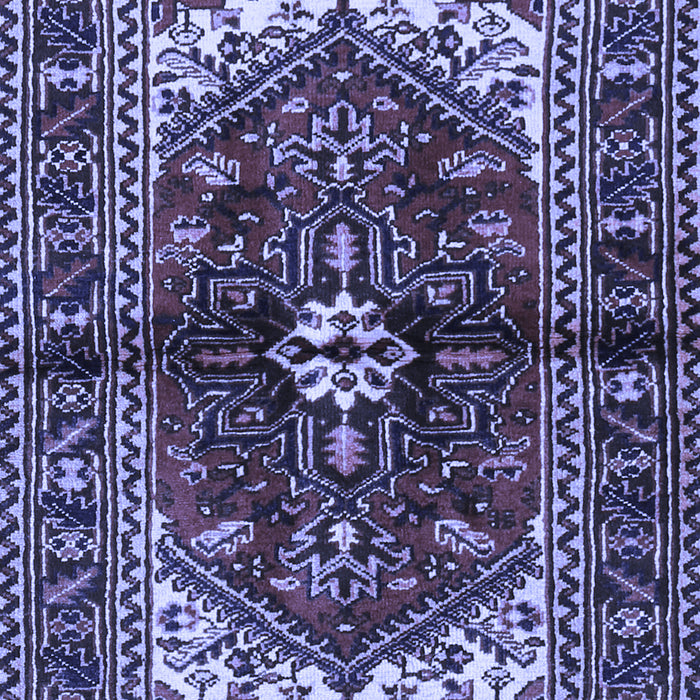 Machine Washable Persian Blue Traditional Rug, wshtr2526blu