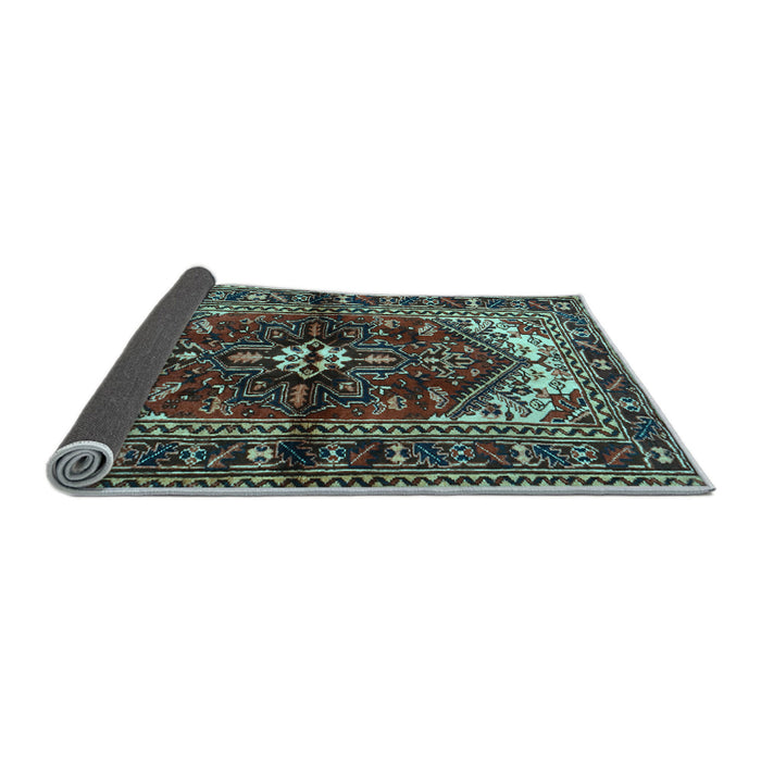 Sideview of Persian Light Blue Traditional Rug, tr2526lblu