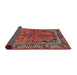 Sideview of Traditional Camel Brown Persian Rug, tr2527