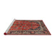 Sideview of Machine Washable Traditional Camel Brown Rug, wshtr2527