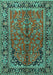 Machine Washable Persian Turquoise Traditional Area Rugs, wshtr2527turq