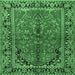 Square Persian Emerald Green Traditional Rug, tr2527emgrn