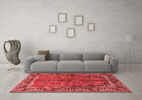 Machine Washable Persian Red Traditional Rug, wshtr2527red