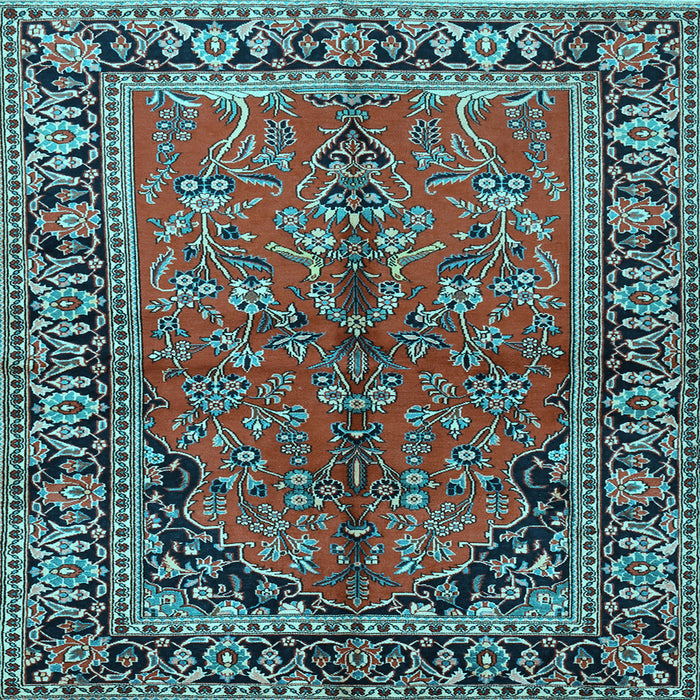 Square Persian Light Blue Traditional Rug, tr2527lblu