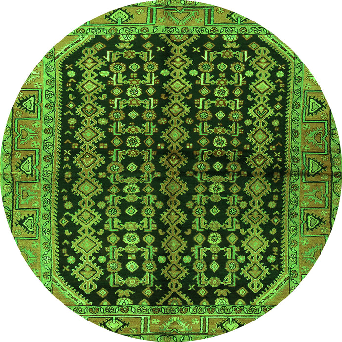 Machine Washable Persian Green Traditional Area Rugs, wshtr2528grn