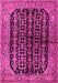 Machine Washable Persian Pink Traditional Rug, wshtr2528pnk