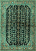 Machine Washable Persian Turquoise Traditional Area Rugs, wshtr2528turq