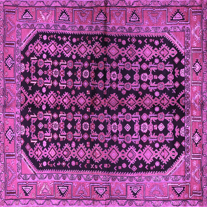 Square Persian Purple Traditional Rug, tr2528pur