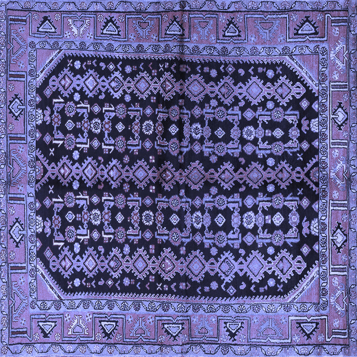 Square Persian Blue Traditional Rug, tr2528blu