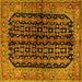 Square Persian Yellow Traditional Rug, tr2528yw