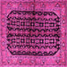 Square Machine Washable Persian Pink Traditional Rug, wshtr2528pnk