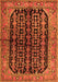 Serging Thickness of Machine Washable Persian Orange Traditional Area Rugs, wshtr2528org