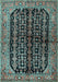 Machine Washable Persian Light Blue Traditional Rug, wshtr2528lblu