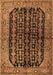 Machine Washable Persian Brown Traditional Rug, wshtr2528brn