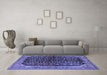 Machine Washable Persian Blue Traditional Rug in a Living Room, wshtr2528blu