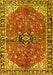 Medallion Yellow Traditional Rug, tr2529yw