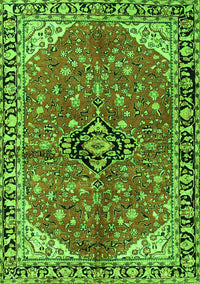 Medallion Green Traditional Rug, tr2529grn