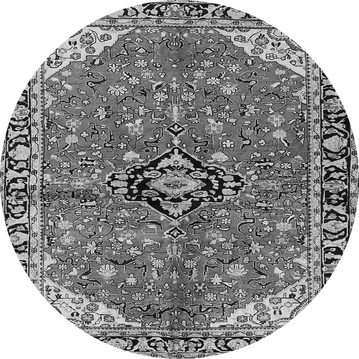 Square Medallion Gray Traditional Rug, tr2529gry