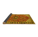 Sideview of Medallion Yellow Traditional Rug, tr2529yw