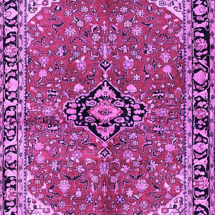 Machine Washable Medallion Purple Traditional Area Rugs, wshtr2529pur