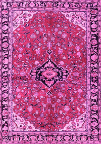 Medallion Pink Traditional Rug, tr2529pnk