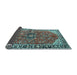 Sideview of Medallion Light Blue Traditional Rug, tr2529lblu