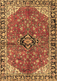 Medallion Brown Traditional Rug, tr2529brn