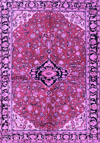 Medallion Purple Traditional Rug, tr2529pur