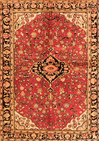 Medallion Orange Traditional Rug, tr2529org