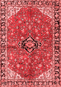 Medallion Red Traditional Rug, tr2529red