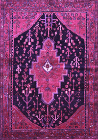 Medallion Purple Traditional Rug, tr252pur