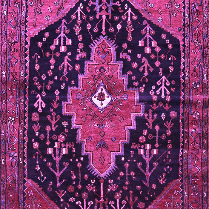 Medallion Purple Traditional Rug, tr252pur
